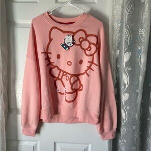 New Sanrio Hello Kitty Sweatshirt Women Graphic Crewneck Pullover NWT size XL